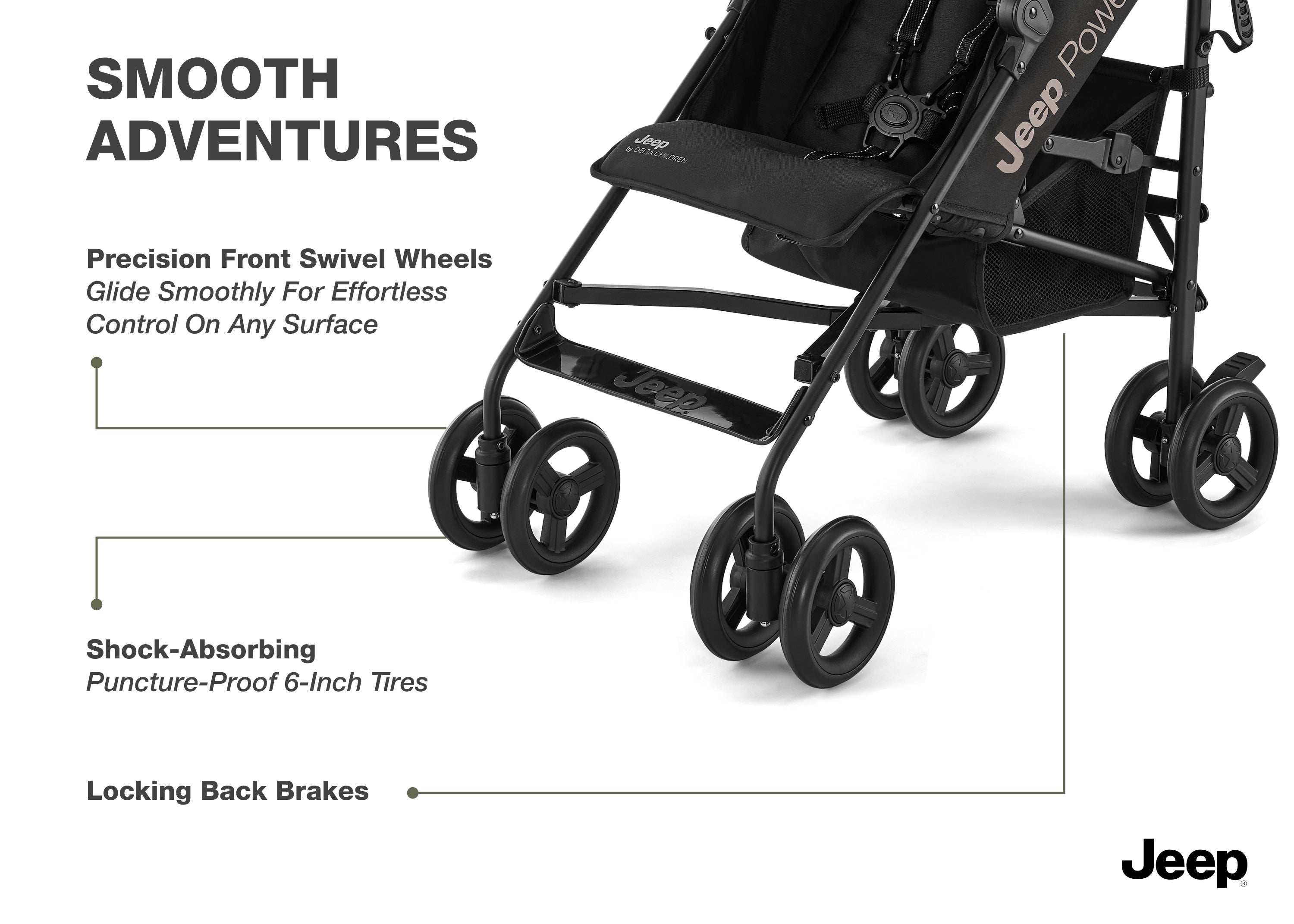 jeep powerglyde double stroller Jeep PowerGlyde Stroller
