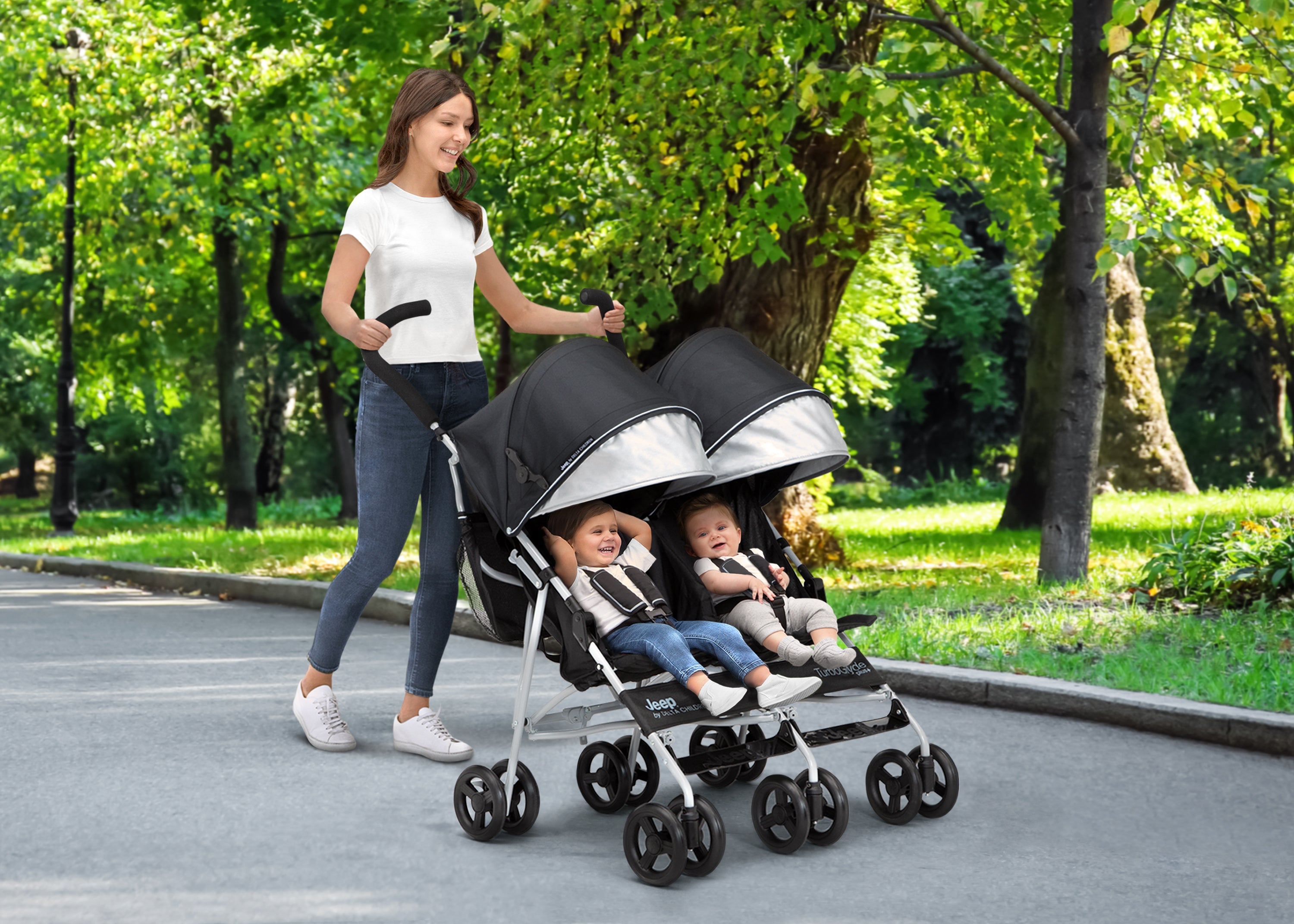 jeep double stroller replacement parts Jeep TurboGlyde Plus Side by Side Double Stroller