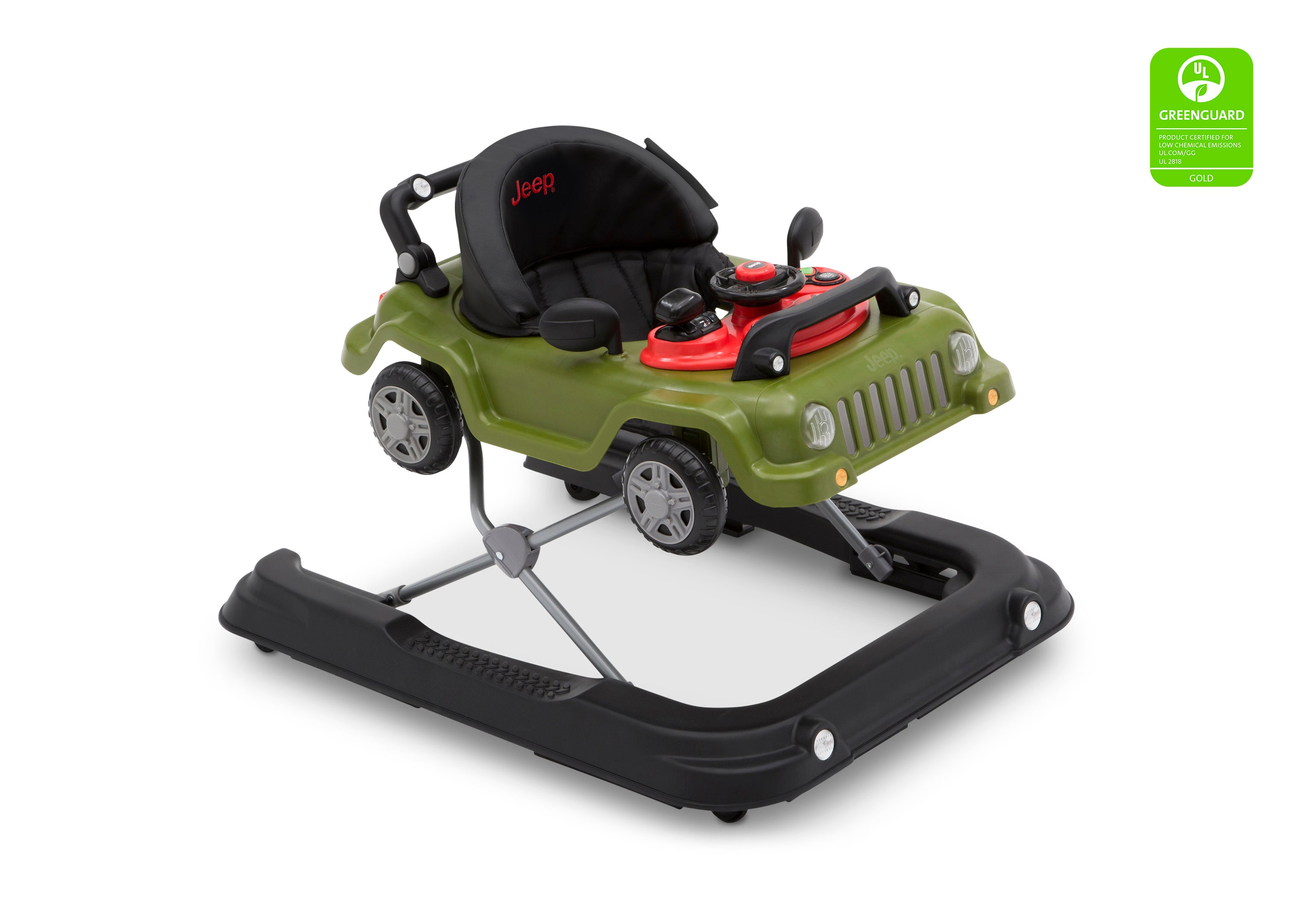 （9/21店）コルクラフト Jeep ベビーカー グリーン JL035-XSA 6990円 Jeep® Classic Wrangler 3-in-1 Grow With Me Walker - Delta Children