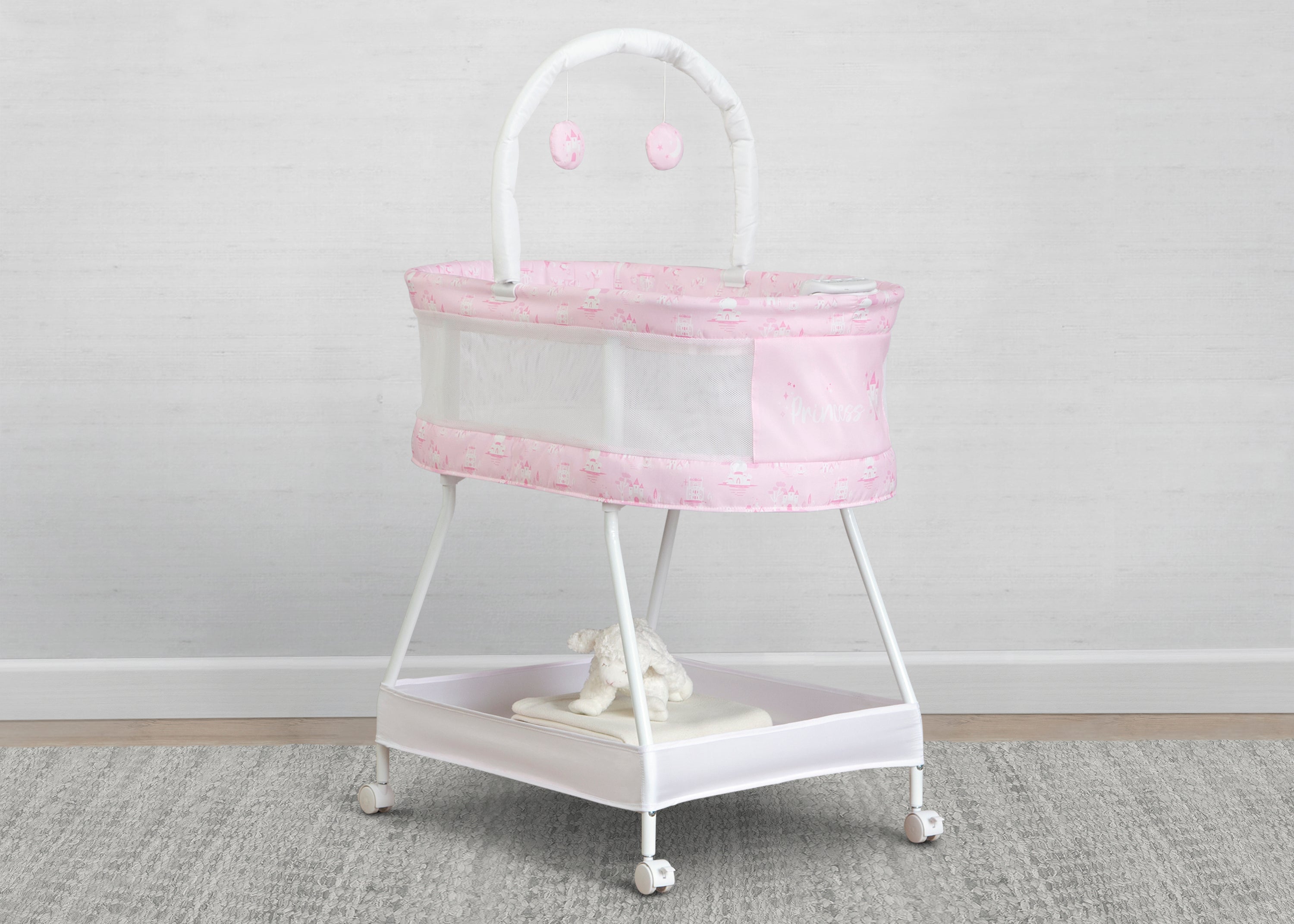 Baby Bassinet Disney Princess Gliding Bassinet Pink Pink Bassinet