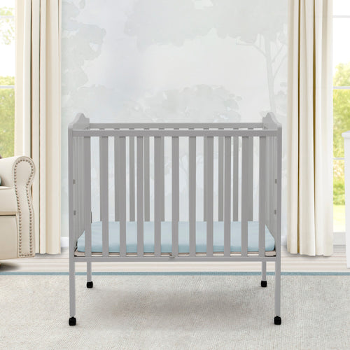 Folding Portable Mini Baby Crib with 1.5-inch Mattress