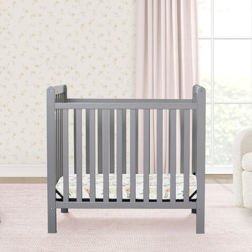Classic Mini Crib with 2.75-inch Mattress - Convertible to Twin Bed