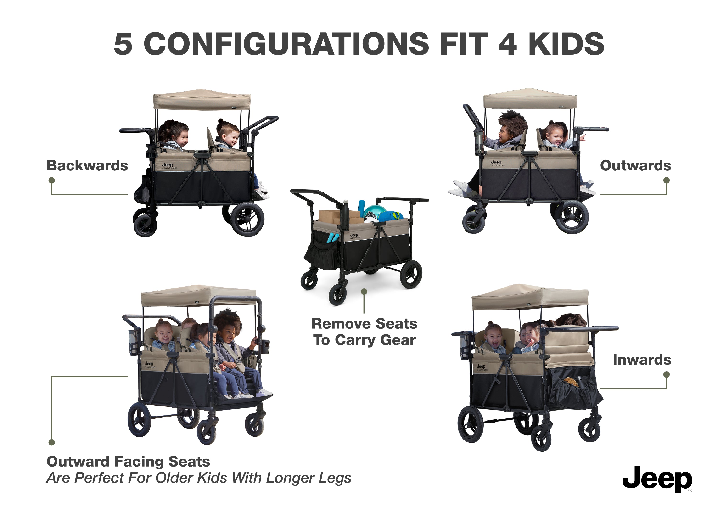 Jeep Gladiator 4-Seater Stroller Wagon