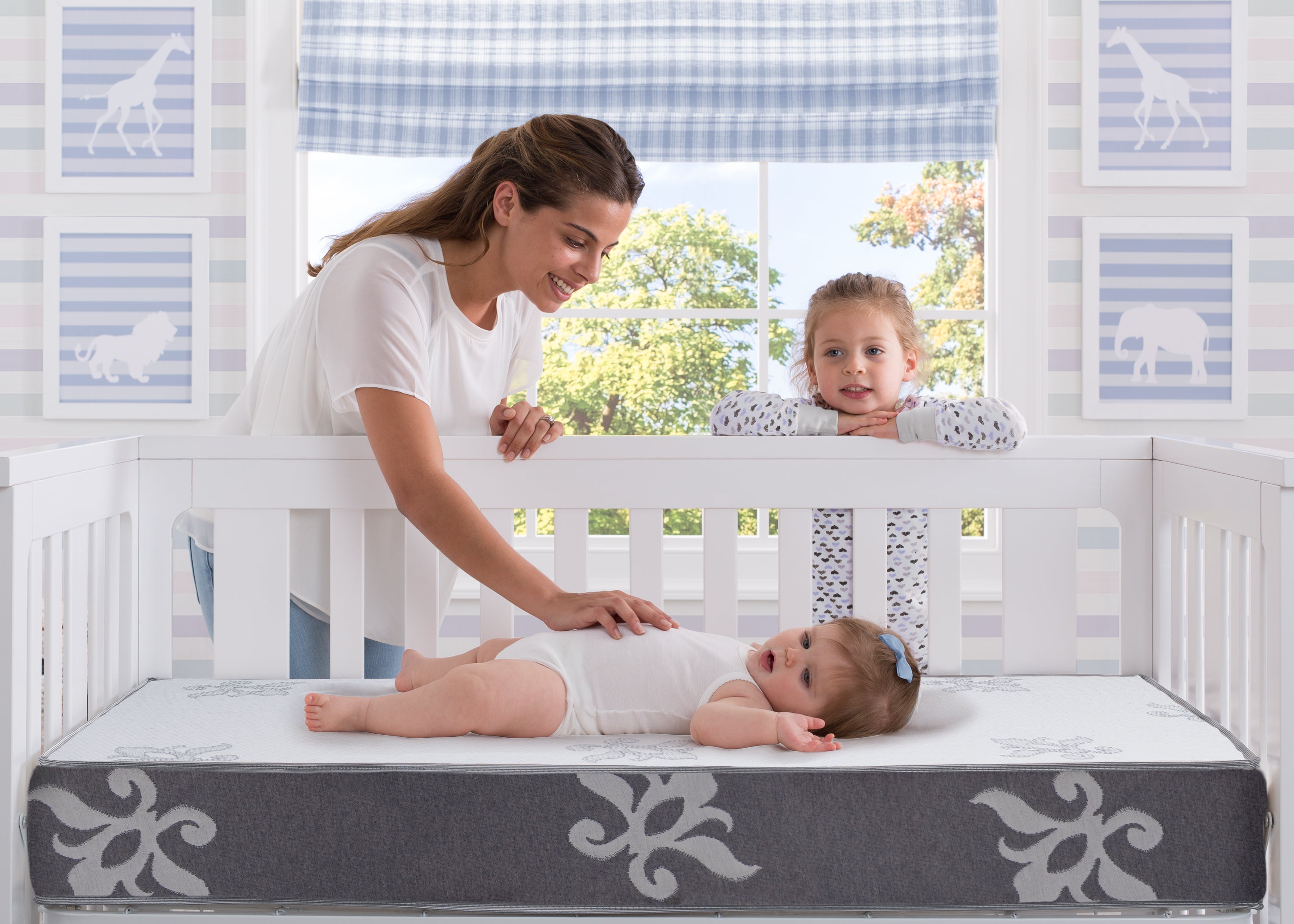 Heart Printed Girls Crib Sheet Baby Mattress Sheet... - Grandado