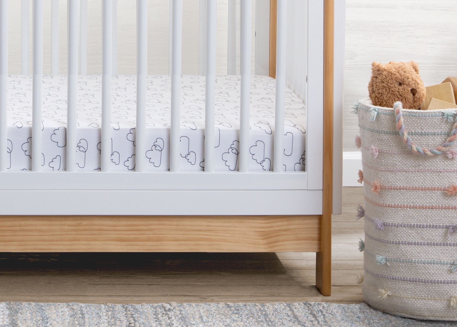 babyGap White Clouds 100 Organic Cotton Crib Sheets 2 Pack