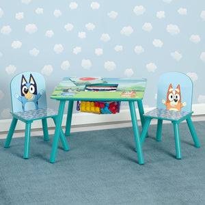 Bluey Kids Table and Chair Set with Storage (2 Chairs Included) 4