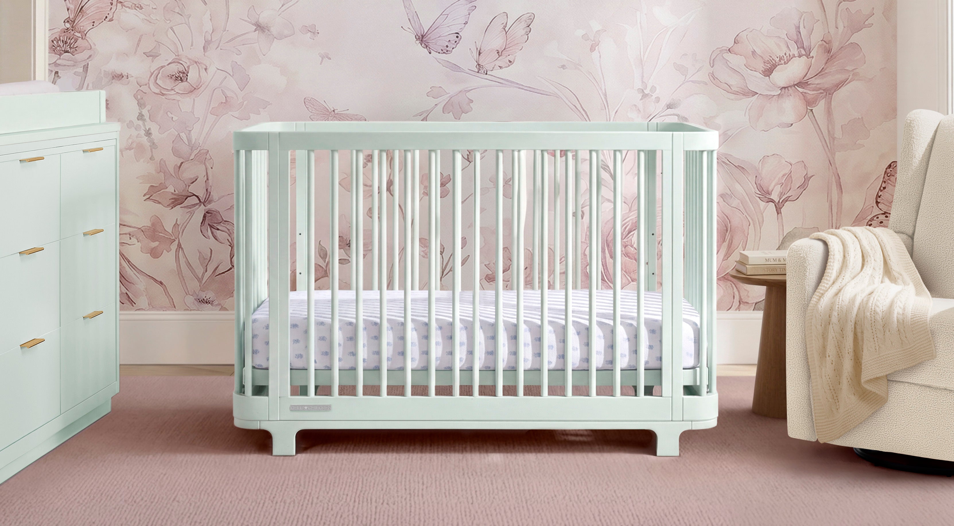 sage green crib and dresser set Soothing Sage Babyletto