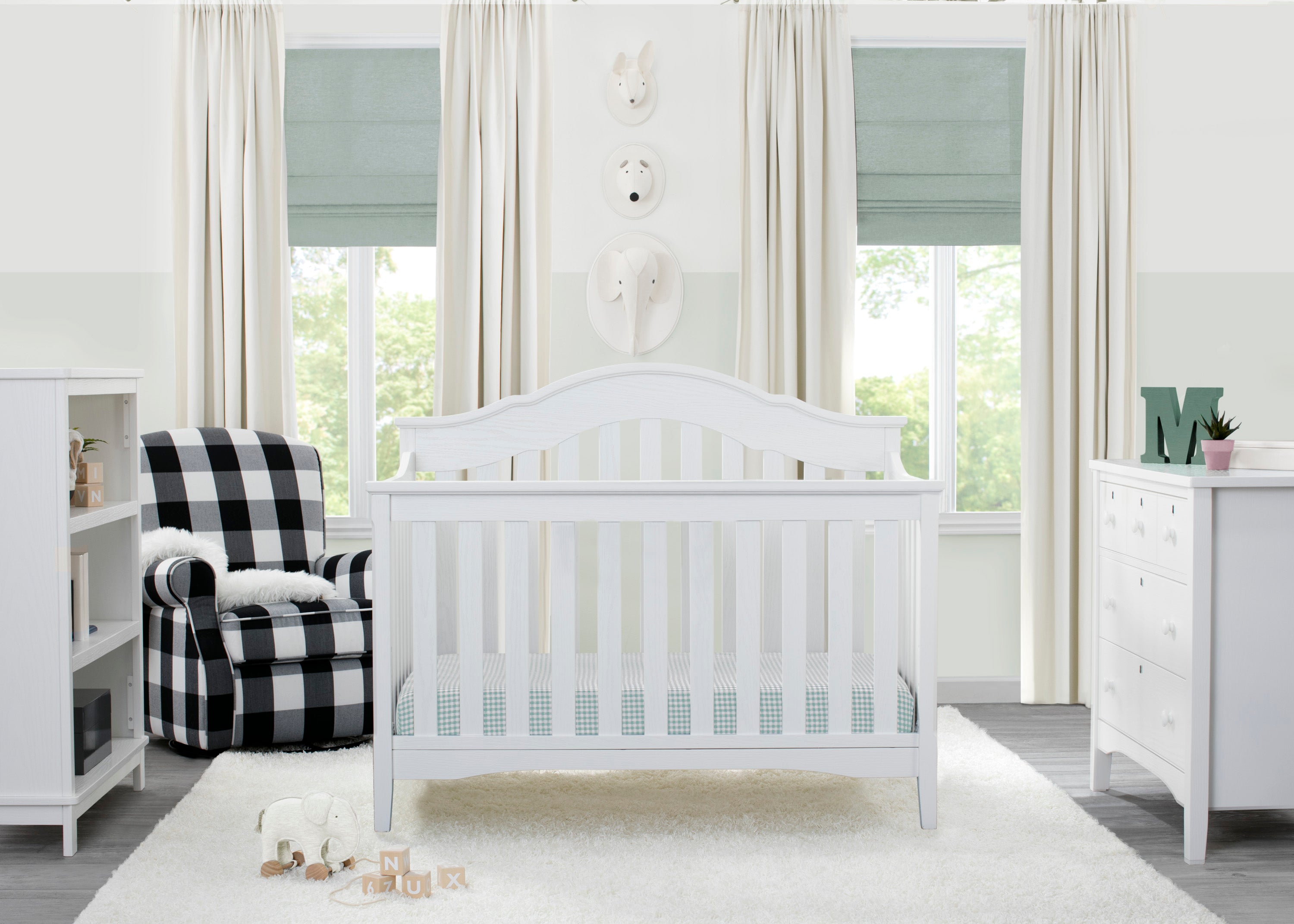 Complete The Look for Farmhouse 3 Drawer Dresser with Changing Top and Interlocking Drawers