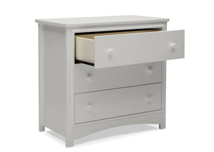 Delta Children Moonstruck Grey (1351) Perry 3 Drawer Dresser with Changing Top, Open Drawer View 11