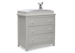 Delta Children Moonstruck Grey (1351) Perry 3 Drawer Dresser with Changing Top, Right Silo View 10
