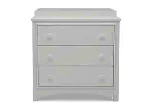 Delta Children Moonstruck Grey (1351) Perry 3 Drawer Dresser with Changing Top, Front Silo View 9