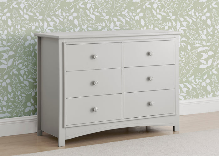 Perry 6 Drawer Dresser with Interlocking DrawersMoonstruck Grey (1351)