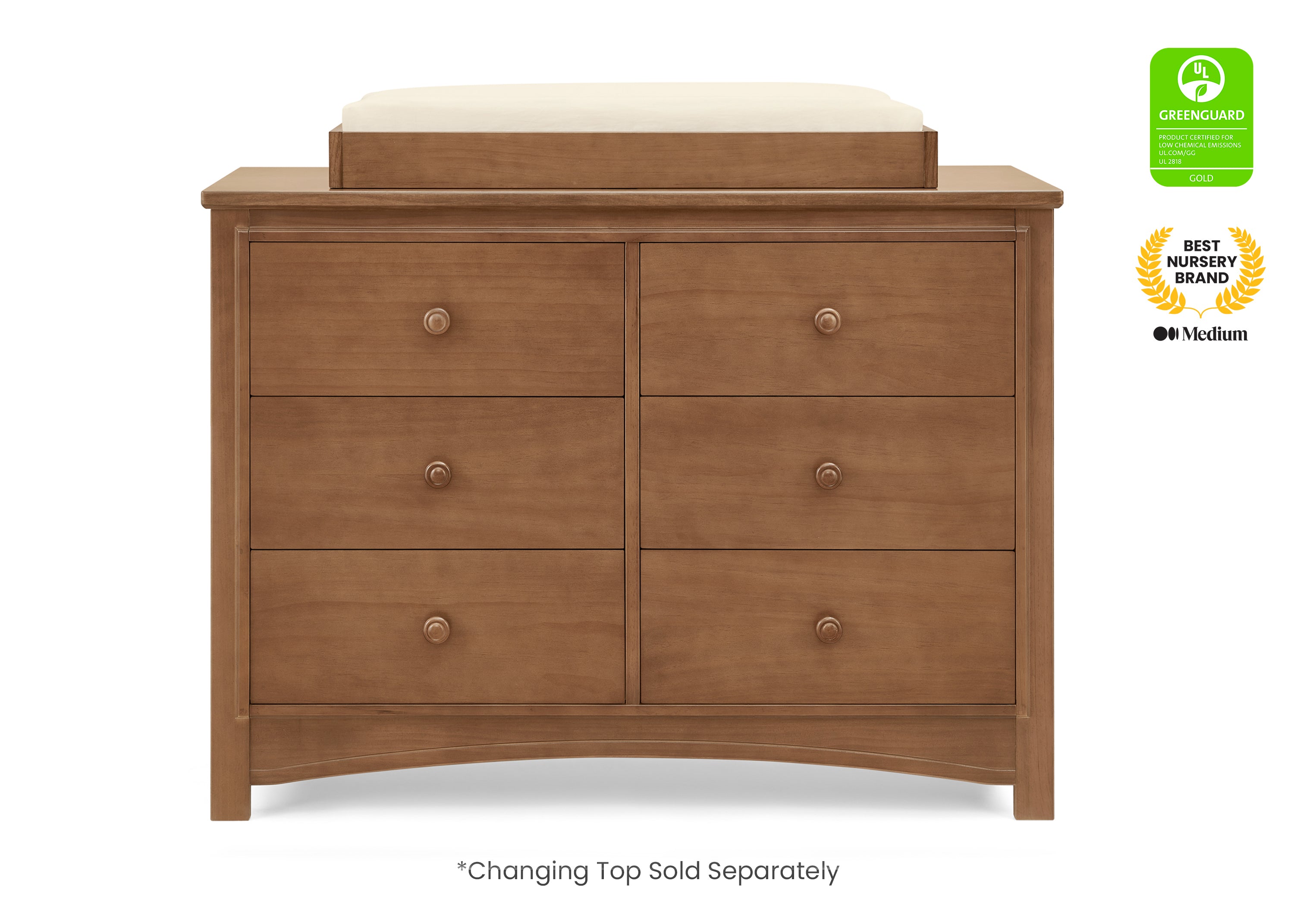 Perry 6 Drawer Dresser with Interlocking Drawers Chestnut (836) Perry 6 Drawer Dresser with Interlocking Drawers Chestnut (836)