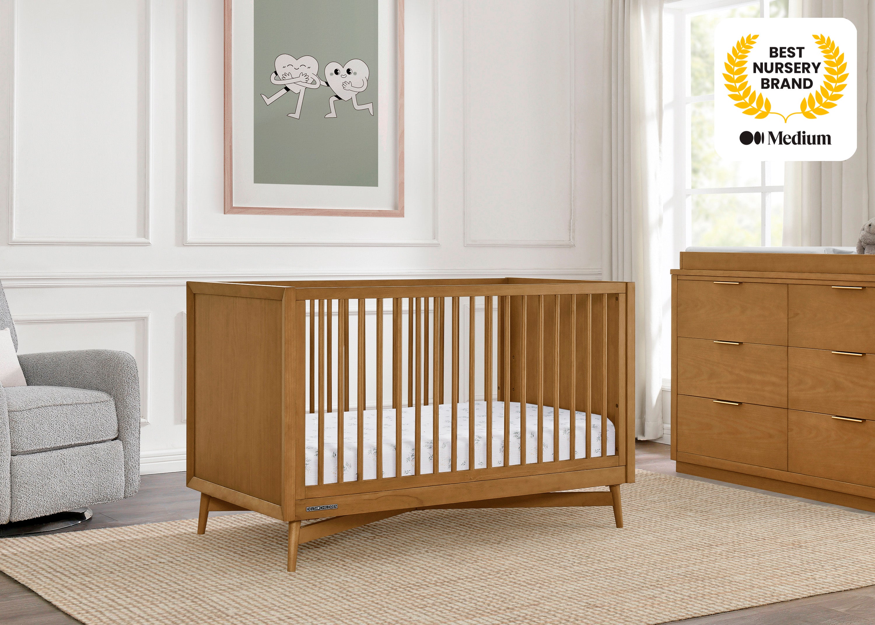 modern crib and dresser set Dylan 4-in-1 Convertible Crib