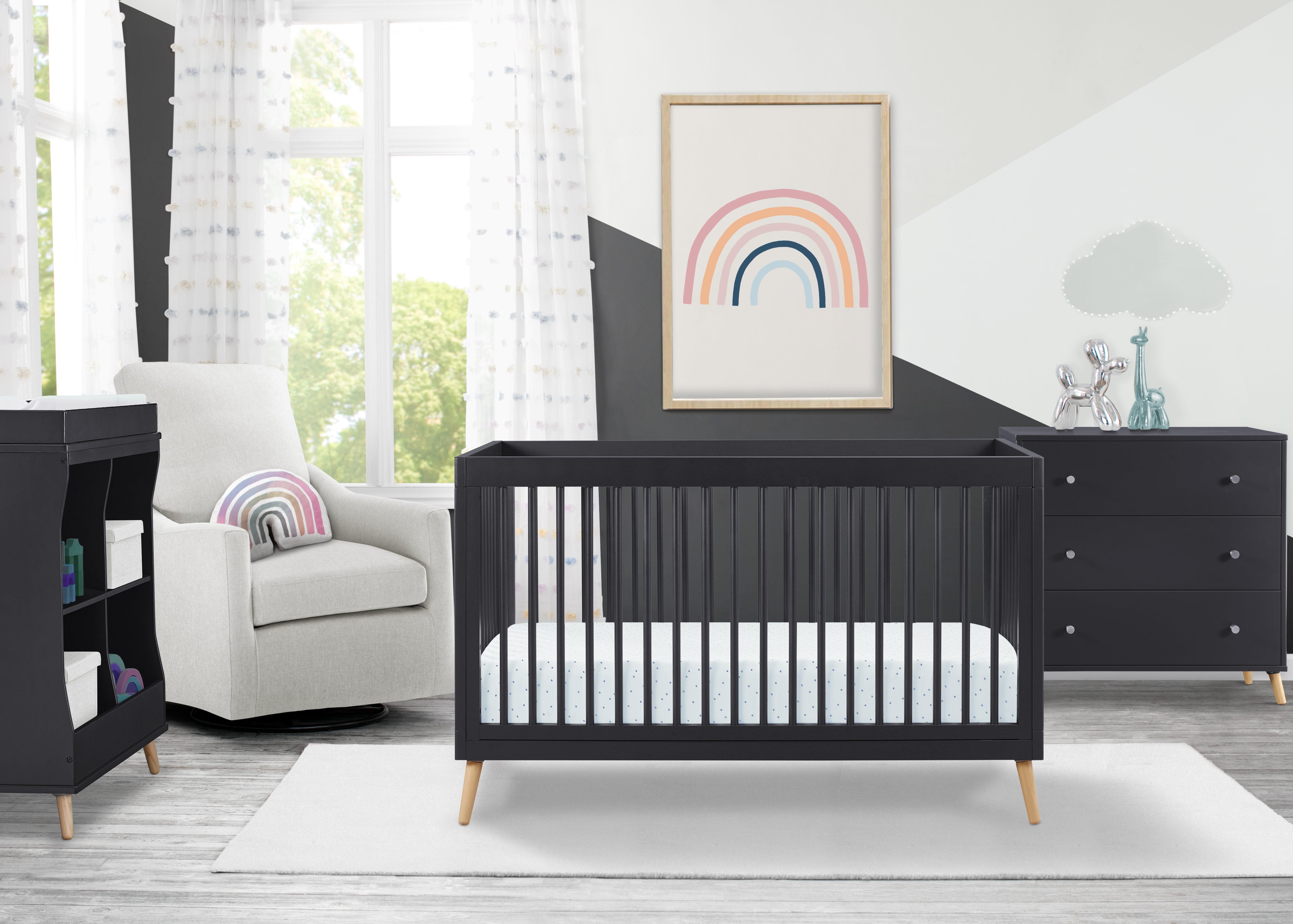 Complete The Look for Jordan 3 Drawer Dresser with Interlocking Drawers