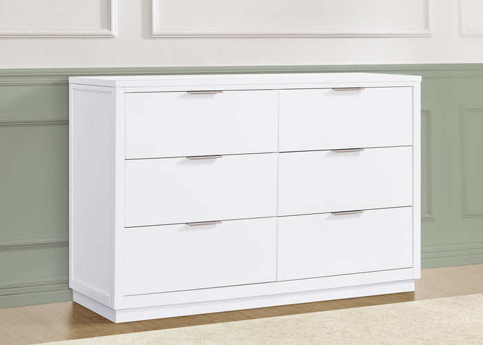 Forever 6 Drawer Dresser with Interlocking Drawers - Classic CollectionBianca White (130)