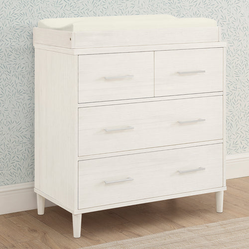 Classic 4 Drawer Dresser with Changing Top and Interlocking Drawers