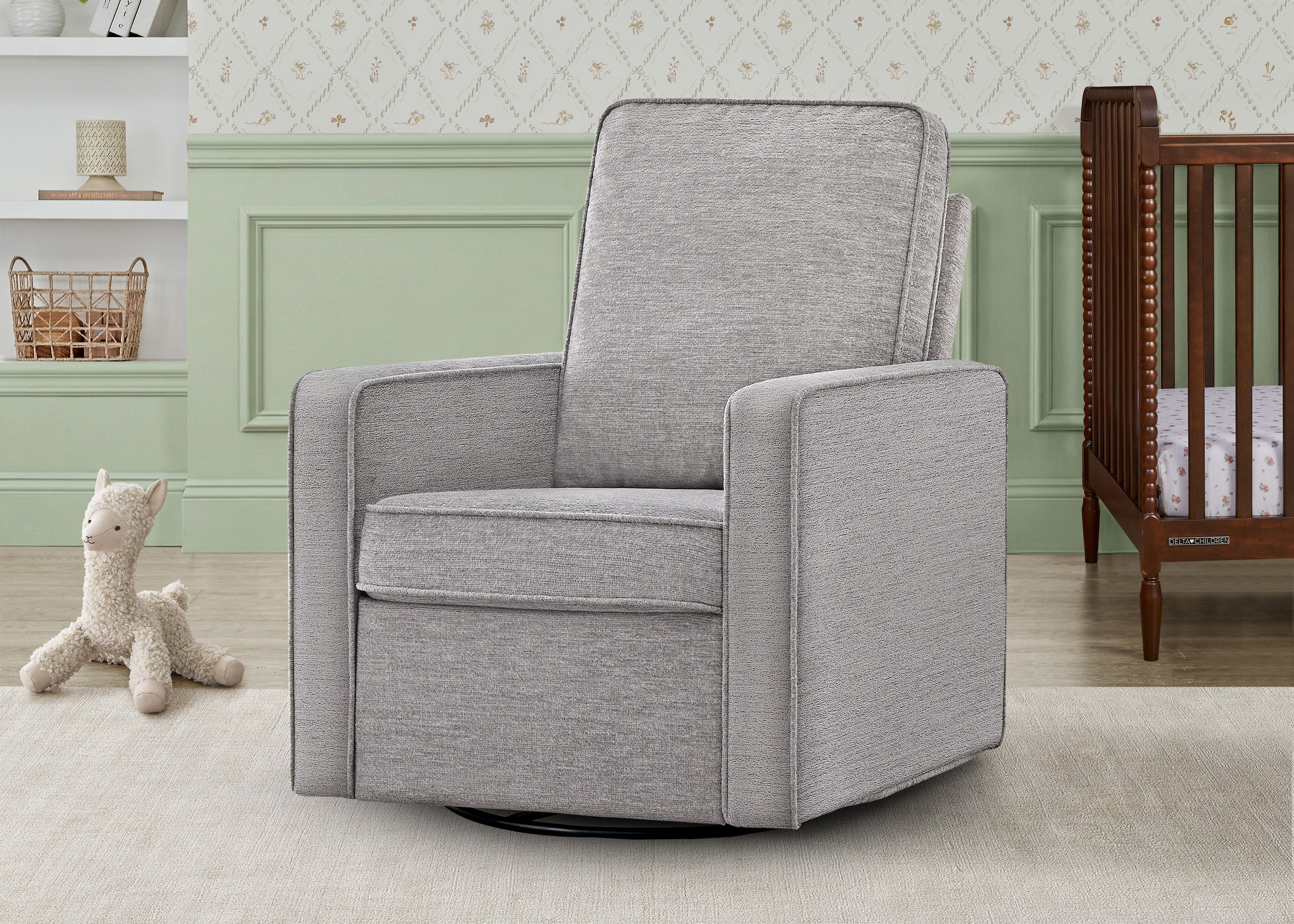 Noah Upholstered Swivel Glider