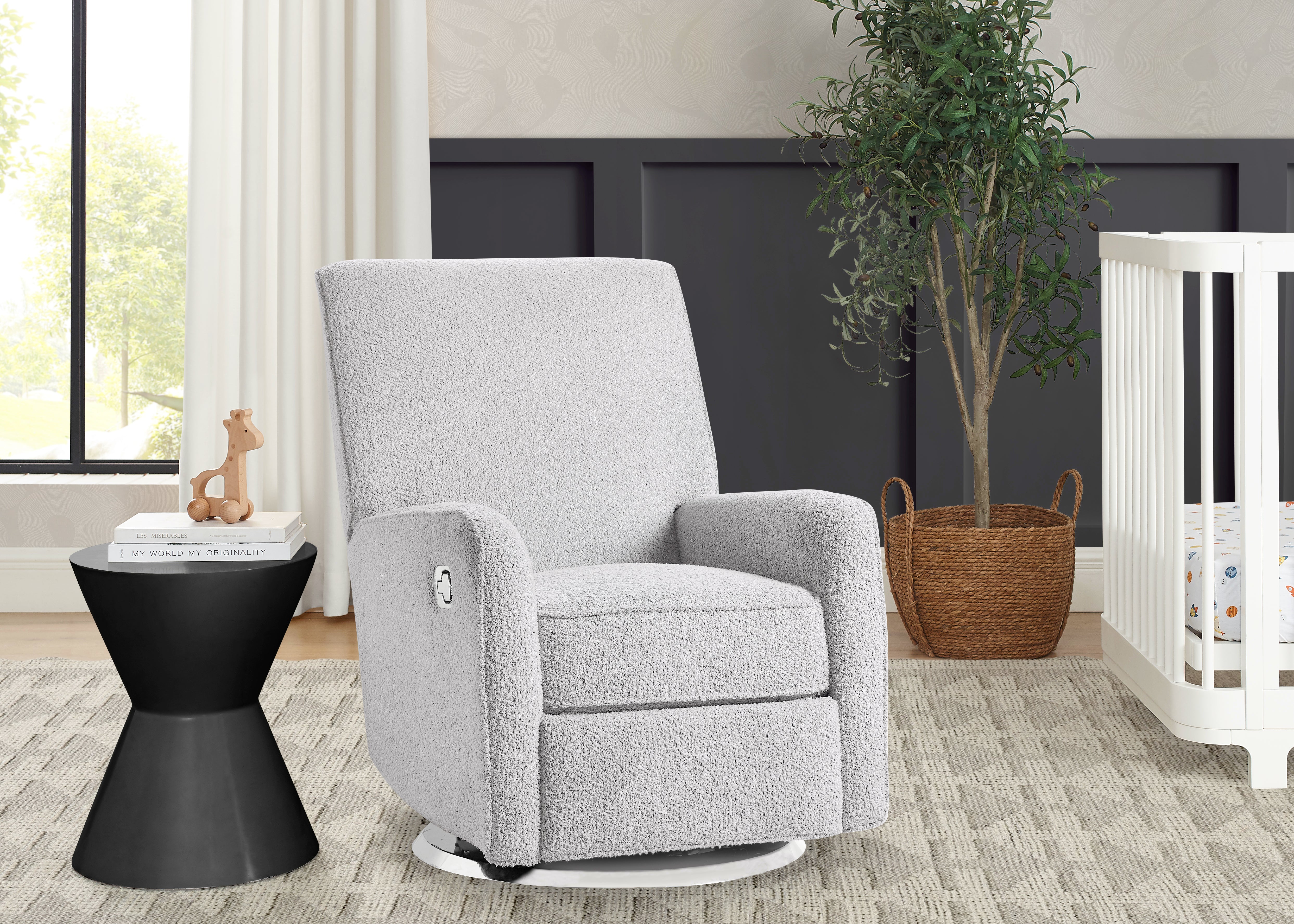 delta children nest recliner Nest Nursery Swivel Recliner