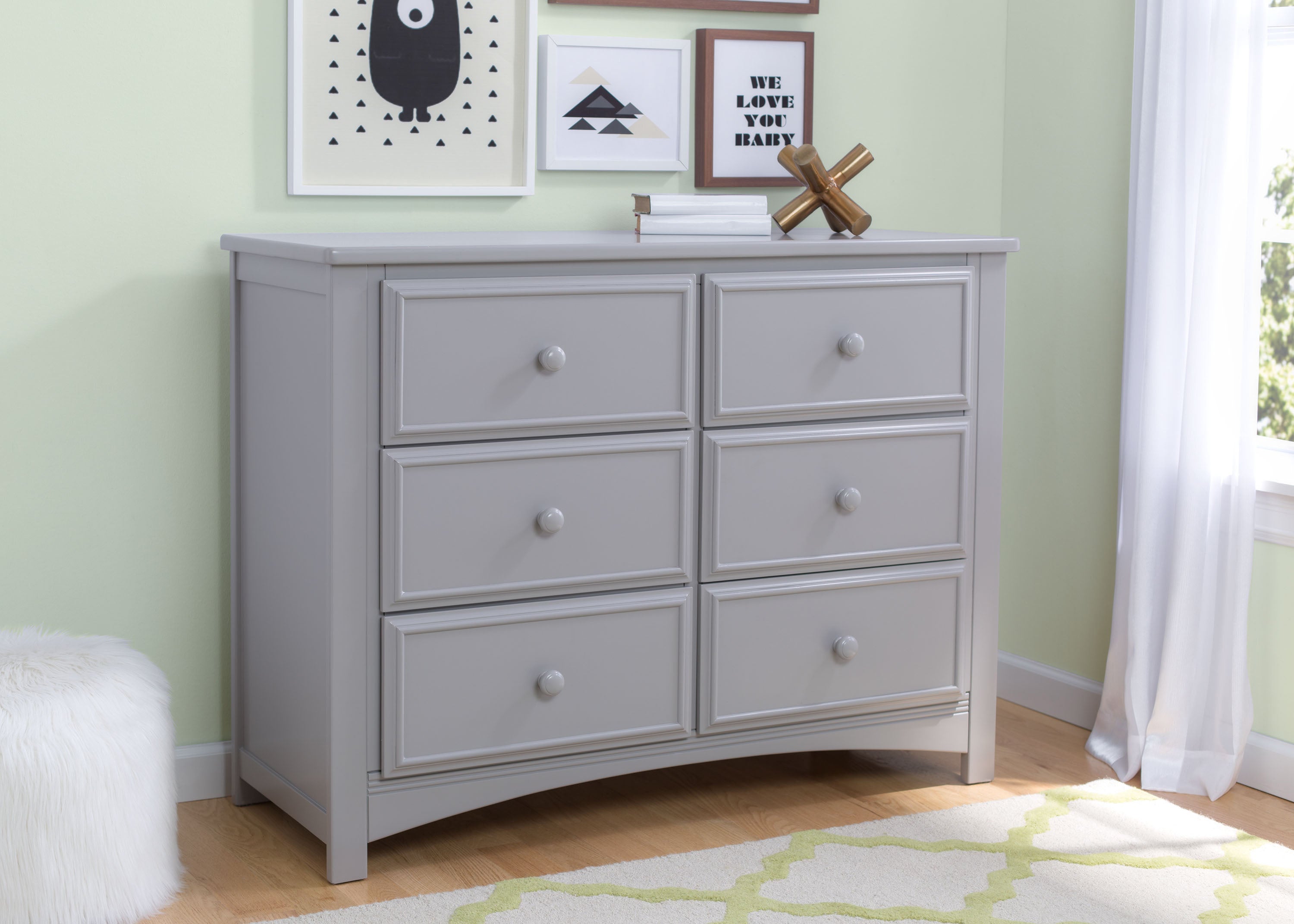 Summit 6 Drawer Dresser with Interlocking Drawers