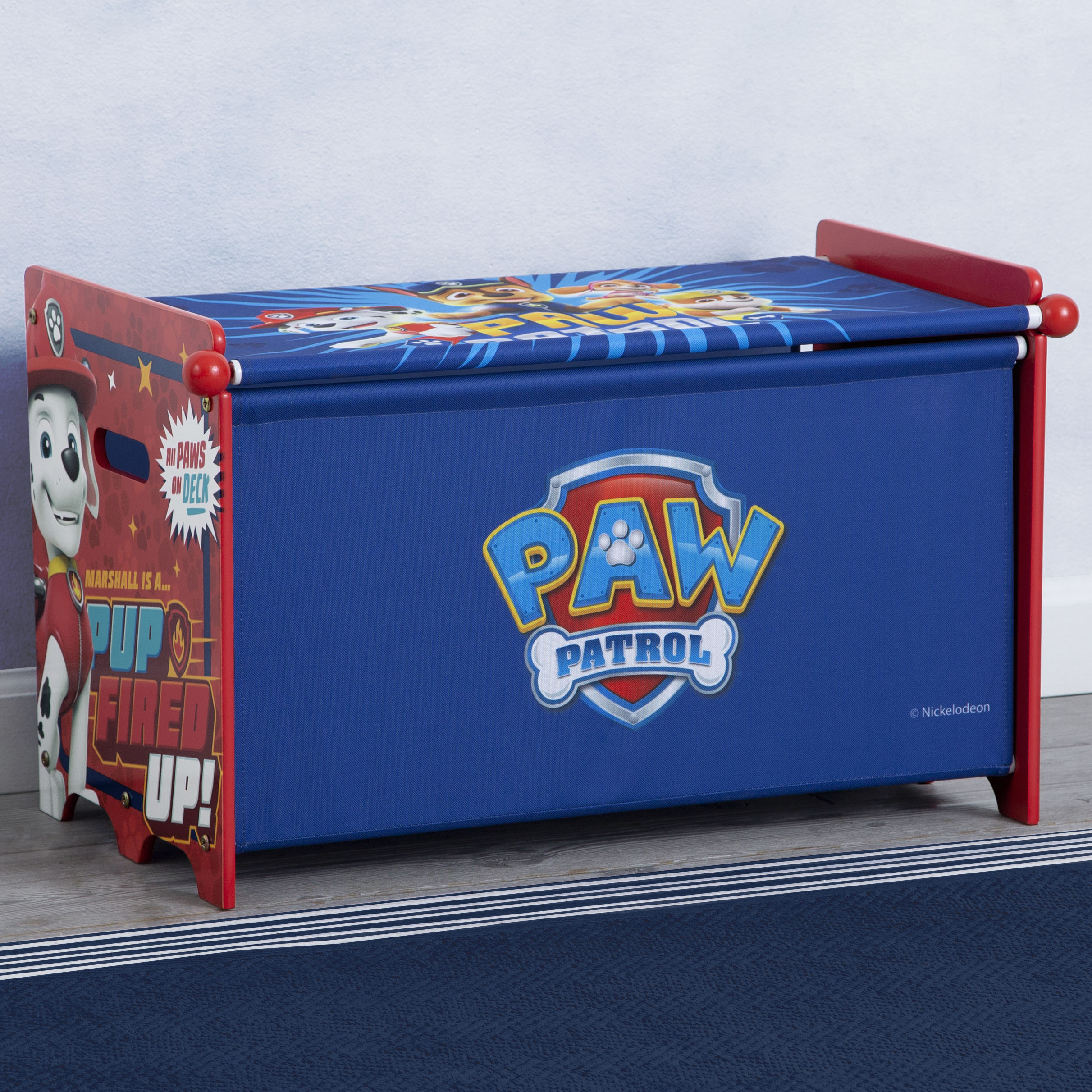 PAW Patrol Toy Box Toy Box with Retractable Fabric Top Delta