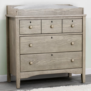 Farmhouse 3 Drawer Dresser with Changing Top and Interlocking Drawers 4