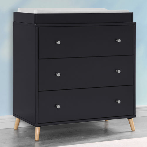 Jordan 3 Drawer Dresser with Interlocking Drawers