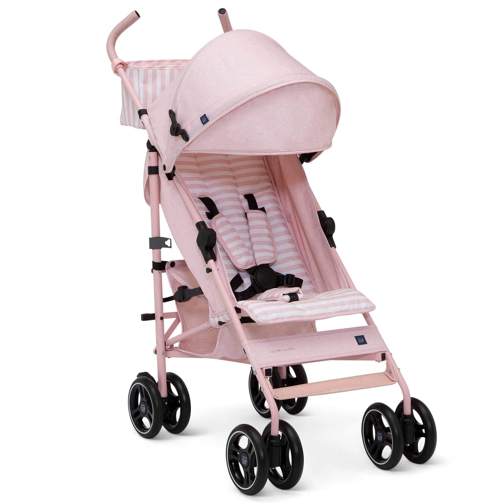 baby gap 2 in 1 carriage stroller babyGap Classic Lightweight Stroller (Pink Stripes)