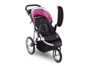 Delta Children J is for Jeep Brand Trek Pink Tonal (656) Cross Country All Terrain Jogging Stroller Right Side View c2c 2