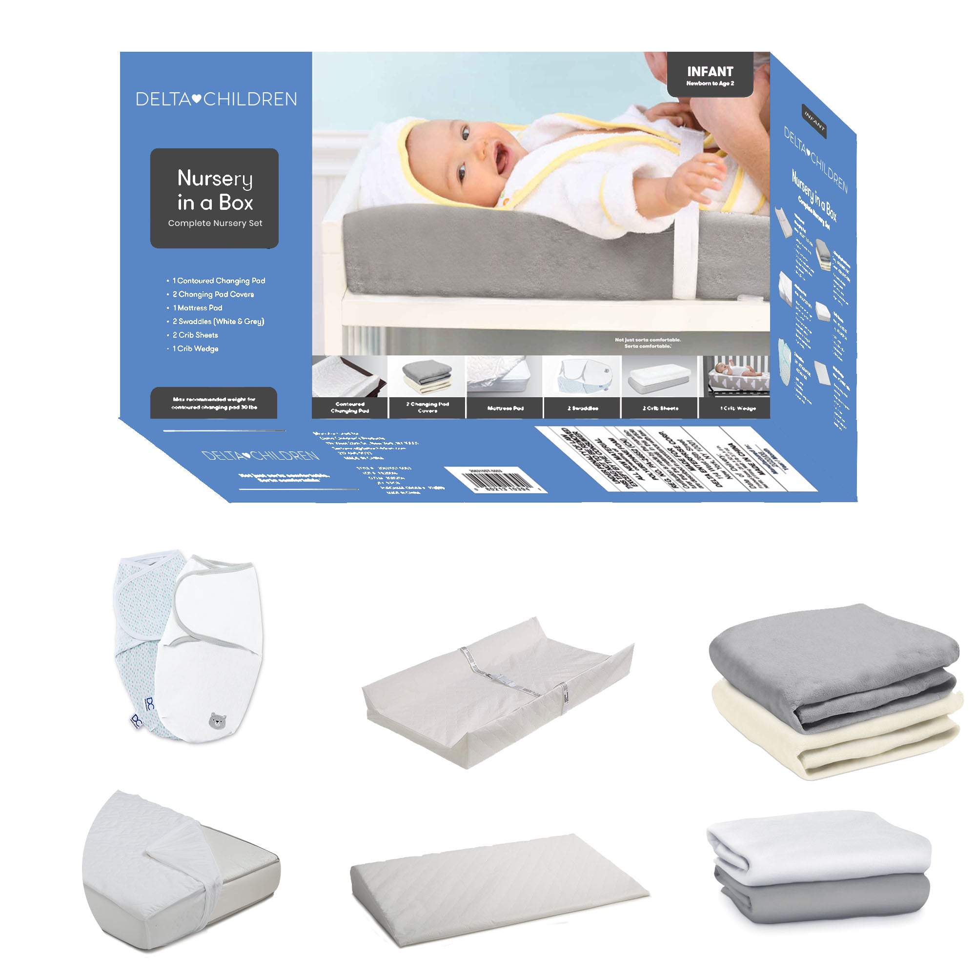 delta children nursery set 9-Piece Nursery-in-a-Box Set