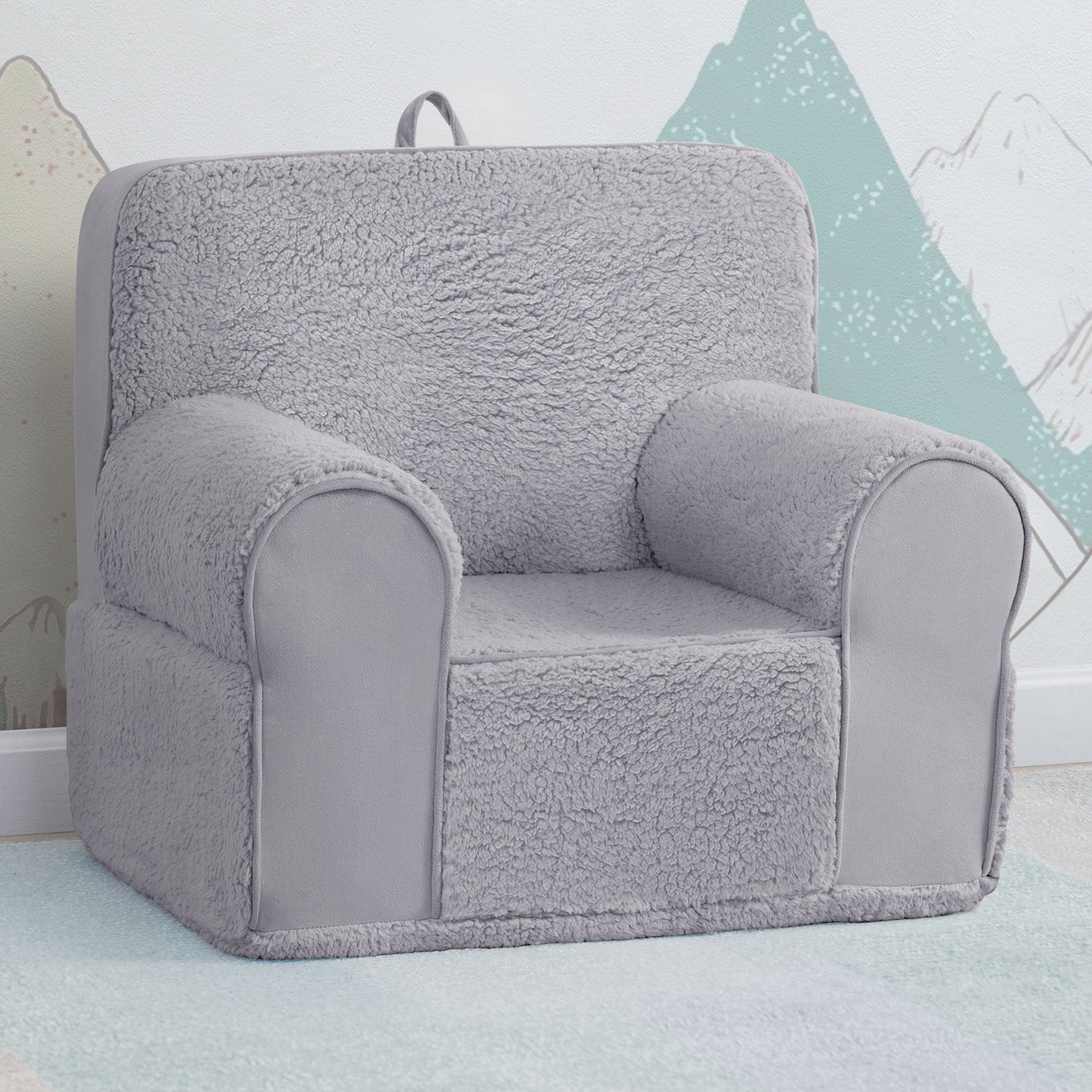 Deluxe Cozee Sherpa and Suede Chair for Kids - Delta Children