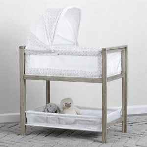Farmhouse 2-in-1 Wood Bedside Bassinet Sleeper and changer Royal Charm (2098) 10