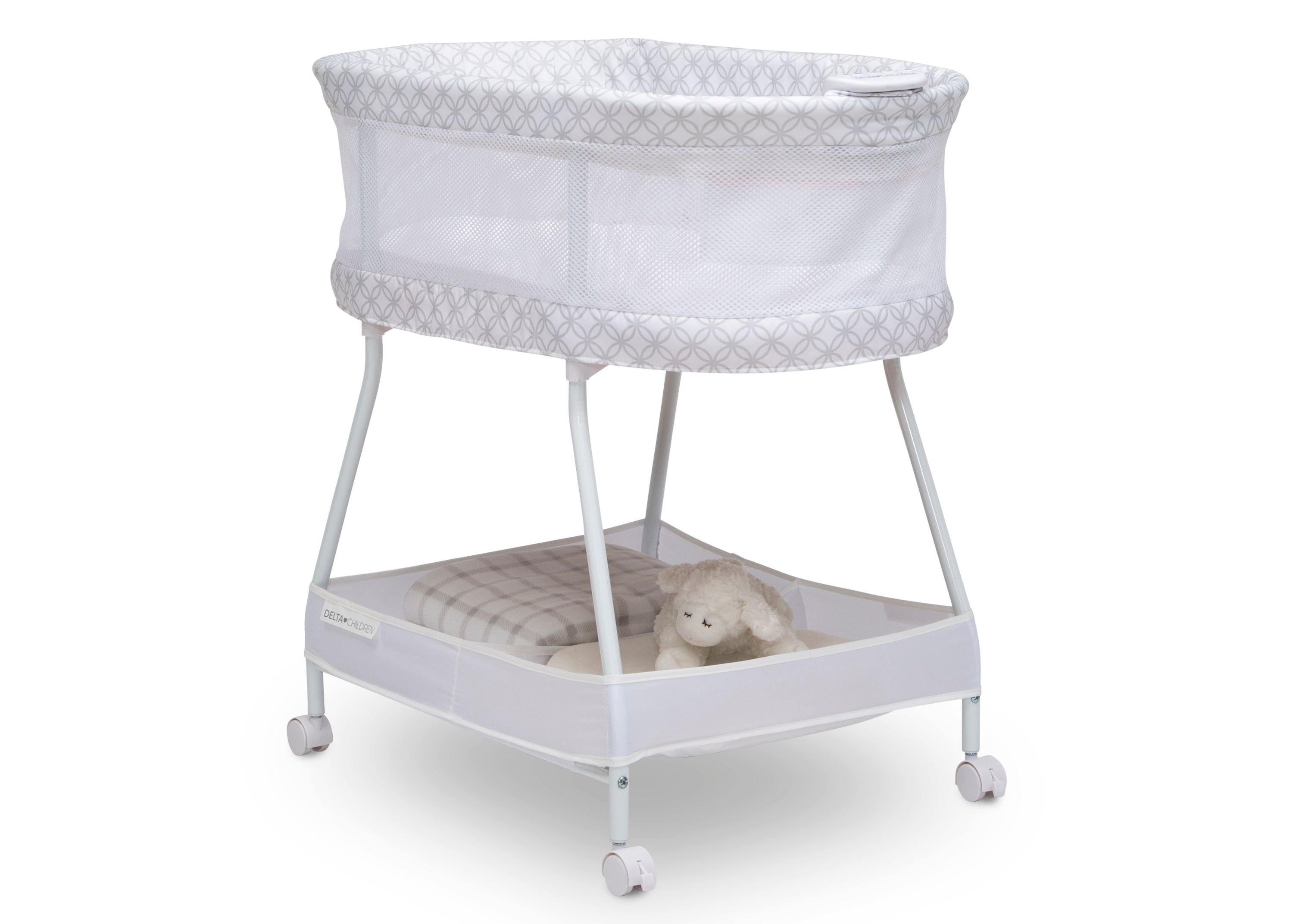 delta children's bassinet Sweet Dreams Bassinet with Airflow Mesh