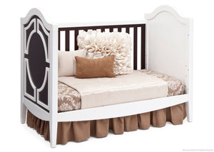 Simmons Kids White/Dark Chocolate (141) Hollywood 3-in-1 Crib, Day Bed Conversion c5c 10