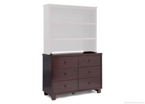 Simmons Kids Black Espresso (907) Rowen Double Dresser (320030), Right Side View with Rowen Bookcase & Hutch b6b 5