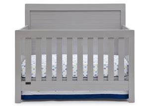 Simmons Kids Grey (026) Rowen Crib (320180), Front View with Crib Conversion a1a 7