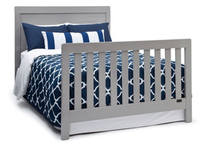 Simmons Kids Grey (026) Rowen Crib (320180), Side View with Full-Size Bed Conversion a6a 6