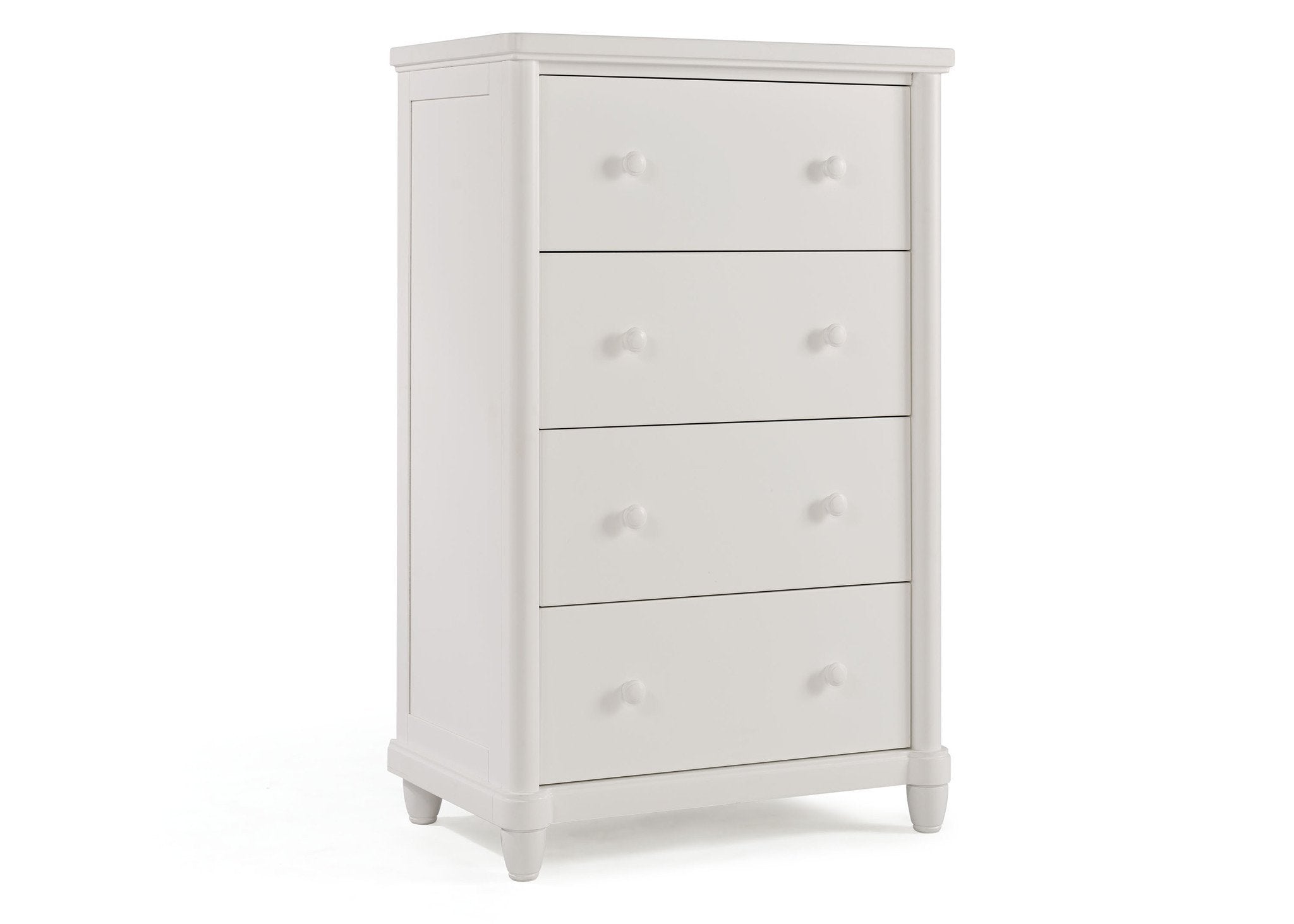 Delta Children Barrington 4-Drawer Engineered Wood and Metal Chest in White Delta Children Barrington 4-Drawer Engineered Wood and Metal Chest in White