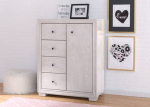 Simmons Kids Antique White (122)Ravello 4 Drawer Combo Chest, Hangtag View, a1a 0