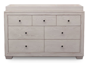 Simmons Kids Antique White (122) Ravello 7 Drawer Dresser, Front View, a2a 4