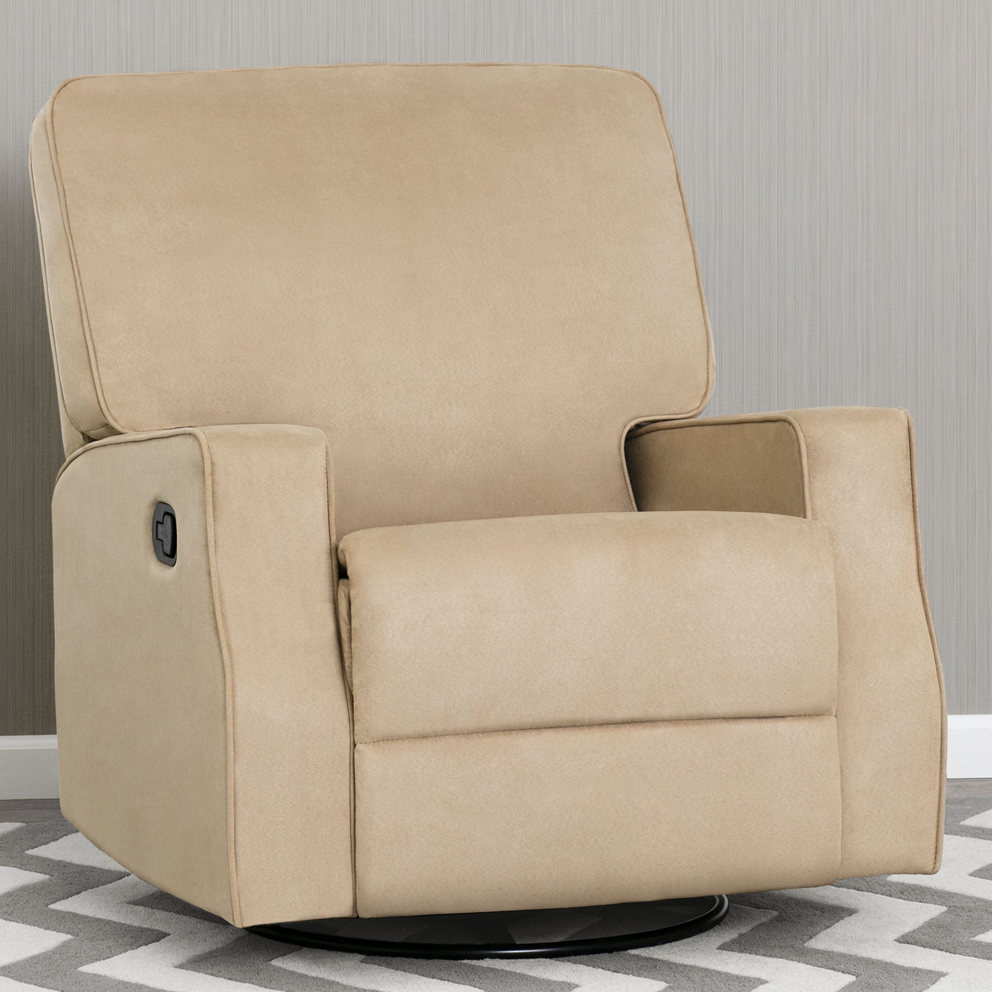 Delta children caleb nursery hotsell recliner glider swivel chair