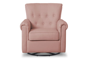 Delta Children Blush (636) Harper Nursery Glider Swivel Rocker Chair (525310), Front View, a4a 8