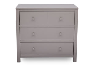 Delta Children Grey (026) 3 Drawer Dresser, front view, a2a 11