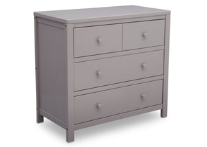 DCB: Delta Children Grey (026) 3 Drawer Dresser, side view, a3a 9