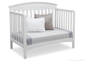 Delta Children Bianca White (130) Abby 4-in-1 Crib Daybed Conversion Side View b4b 6
