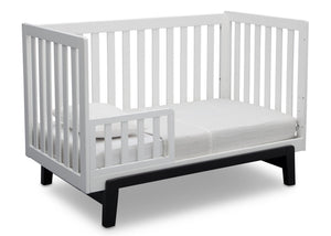 Delta Children Bianca White with Ebony (149) Aster 3-in-1 Crib, Toddler Bed Conversion a5a 4
