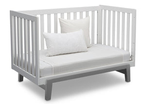 Delta Children Bianca White with Grey (166) Aster 3-in-1 Crib, Daybed Conversion b8b 14