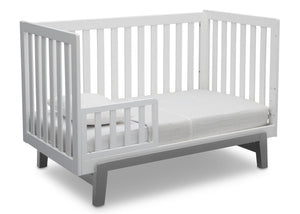 Delta Children Bianca White with Grey (166) Aster 3-in-1 Crib, Toddler Bed Conversion b6b 12