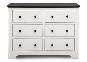 Delta Children Bianca with Rustic Ebony (135) Providence 6 Drawer Dresser, Front View a2a 3