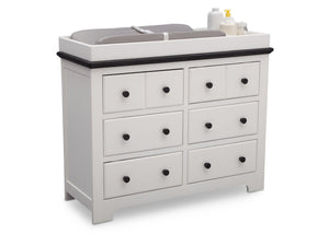 Delta Children Bianca with Rustic Ebony (135) Providence 6 Drawer Dresser, with Changing Tray a4a 4